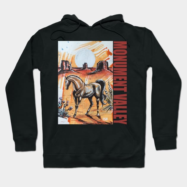 MONUMENT VALLEY HORSE Hoodie by MasterpieceArt